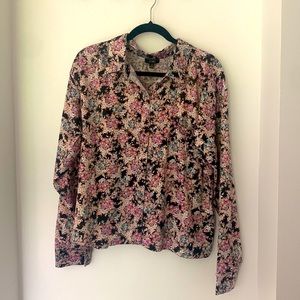 AFRM x Nordstrom floral silky button-down sz L